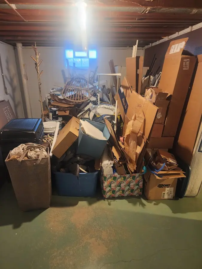 Roll-off dumpster container at job site for Construction Dumpster Rental in Bellbrook